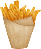 watercolor french fries png