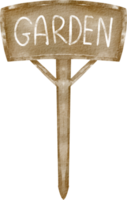 watercolor garden sign png