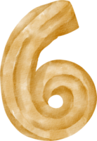 number cookie six png