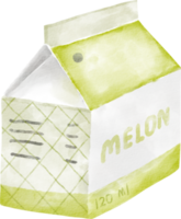 melón de leche acuarela png