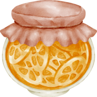 mermelada de acuarela naranja png