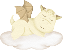 bebé dragón acuarela png