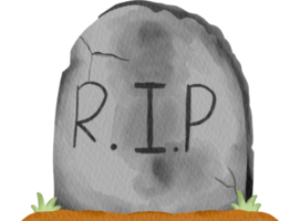 vattenfärg halloween grav png