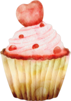 watercolor cupcake valentine png