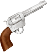 watercolor cowboy gun
