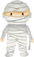 acquerello Halloween mummia png