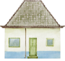 watercolor house building png