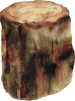 Aquarell Holzscheit png