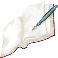 aquarelle cahier bibliothèque clipart png