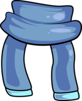 écharpe bleue illustration hiver élément png