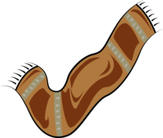 illustration de foulard boho marron élément automne hiver png