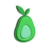 3D avocado icon png