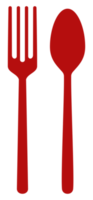 cuchara y tenedor para símbolo de icono de logotipo, pictograma o elemento de diseño gráfico. formato png