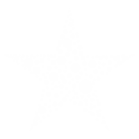 forma de estrela feita de bolinhas ou composição de forma de círculo para logotipo, ilustração de arte, site, aplicativos ou elemento de design gráfico. formato png