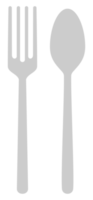 lepel en vork voor icoon symbool voor logo, pictogram of grafisch ontwerp element. formaat PNG