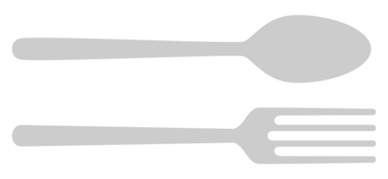 cuchara y tenedor para símbolo de icono de logotipo, pictograma o elemento de diseño gráfico. formato png