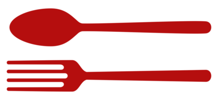 cuchara y tenedor para símbolo de icono de logotipo, pictograma o elemento de diseño gráfico. formato png
