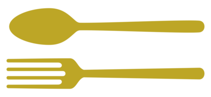 Spoon and Fork for Icon Symbol for Logo, Pictogram or Graphic Design Element. Format PNG