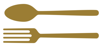 Spoon and Fork for Icon Symbol for Logo, Pictogram or Graphic Design Element. Format PNG