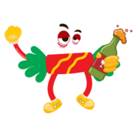 personagem de mascote bonito dos desenhos animados de natal png