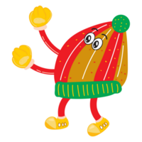 lindo personaje de mascota de dibujos animados de navidad png