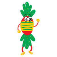 lindo personaje de mascota de dibujos animados de navidad png