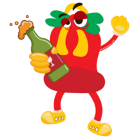 niedliche weihnachtskarikatur-maskottchenfigur png