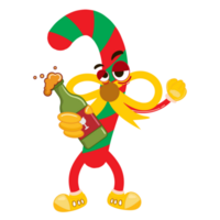 lindo personaje de mascota de dibujos animados de navidad png