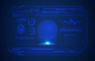 Modern HUD Technology Screen Background vector