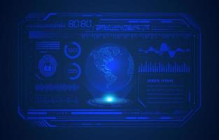 Modern HUD Technology Screen Background vector