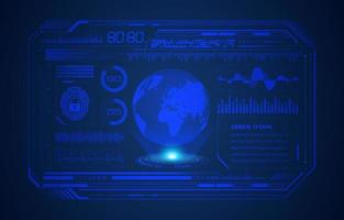 Modern HUD Technology Screen Background vector