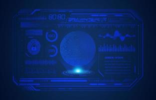 Modern HUD Technology Screen Background vector