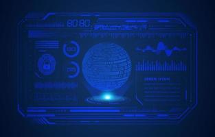 Modern HUD Technology Screen Background vector