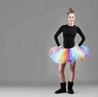Colorful young ballerina photo