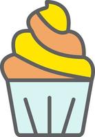 icono de vector de cupcake