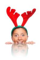 Happy reindeer for Christmas photo