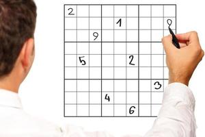 Sudoku problem solving photo