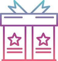 icono de vector de caja de regalo