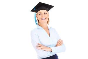 Young woman graduating photo