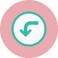 Turn Down Arrow Vector Icon