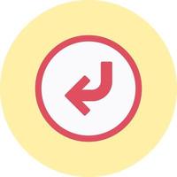 Turn Left Arrow Vector Icon