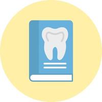 icono de vector de libro dental