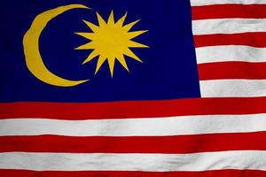 Malaysian flag in 3D rendering photo
