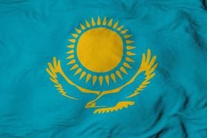 Flag of Kazakhstan in 3D rendering photo