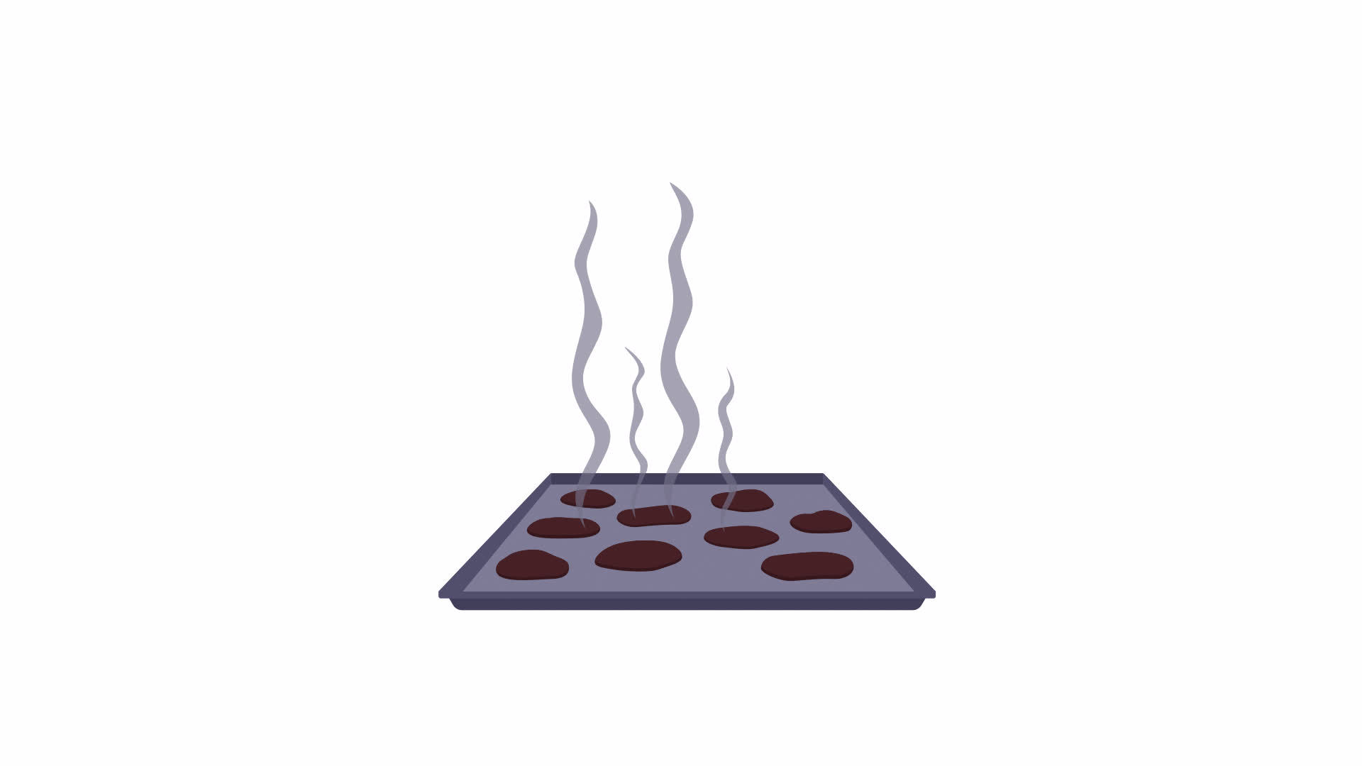 Animated burnt bakery. Spoiled homemade cookies. Full size flat object on  white background with alpha channel transparency. Colorful cartoon style HD  video footage of character for animation 16552296 Stock Video at Vecteezy