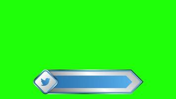 Twitter Social Media Lower Third Green Screen video