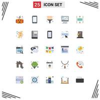 25 iconos creativos, signos y símbolos modernos de información informática, herramienta de sincronización de Android, elementos de diseño vectorial editables vector