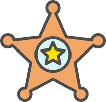 icono de vector de sheriff de justicia