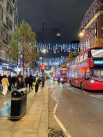 London in the UK in December 2022. The Streets of London at night photo