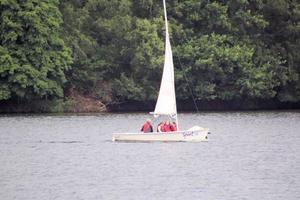 Cheshire in the UK in September 2022. A view of people in Boats photo